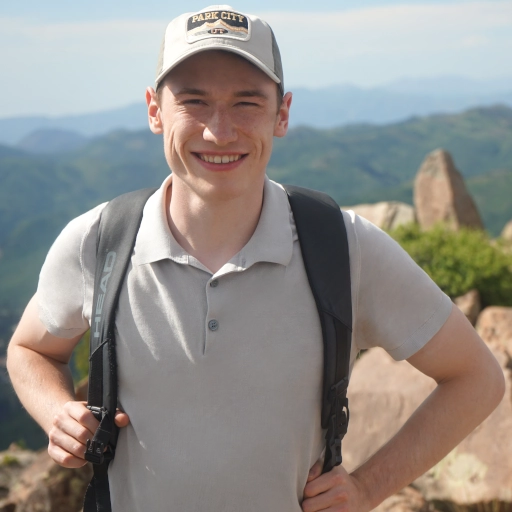 A photo of me on a hiking trip.